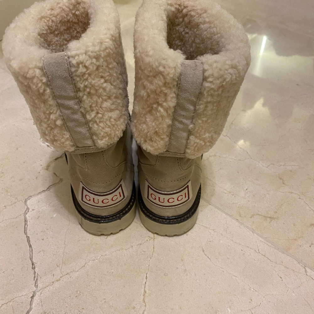Gucci shearling boots kids, unisex